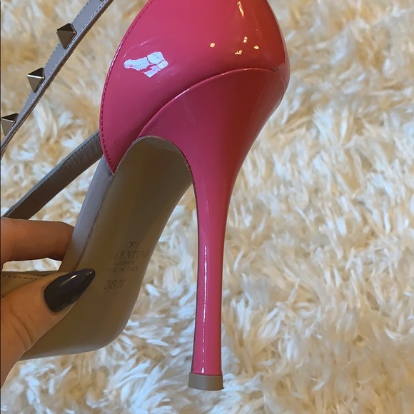 Valentino D’Orsay Rockstud Pump Pink 38.5 - Picture 3 of 3